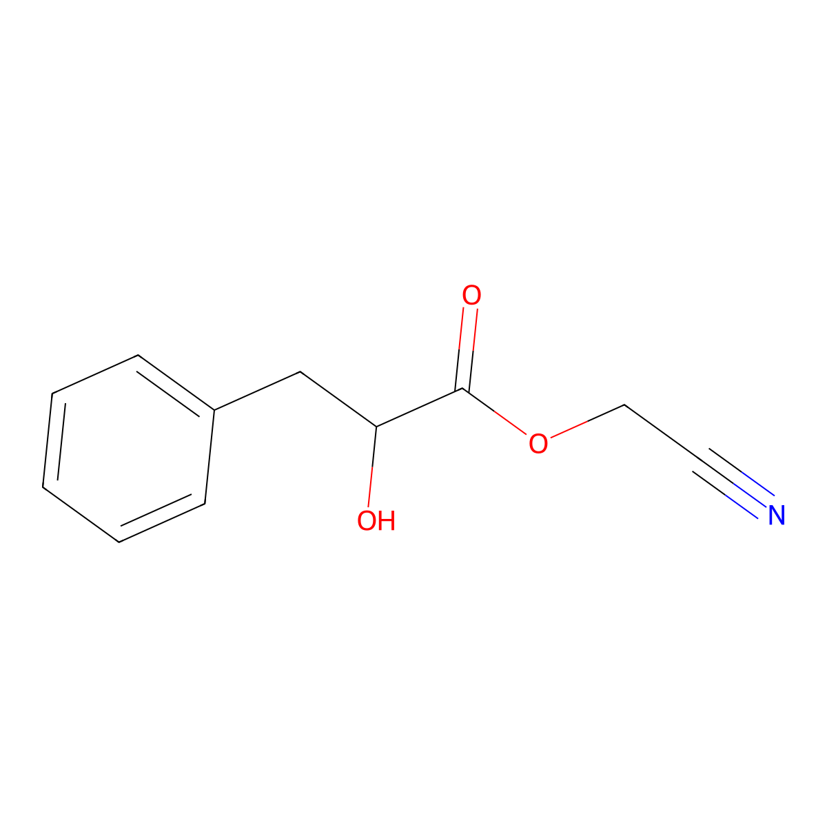 cyanomethyl (2R)-2-hydroxy-3-phenylpropanoate molecular structure, CAS 2901043-19-2
