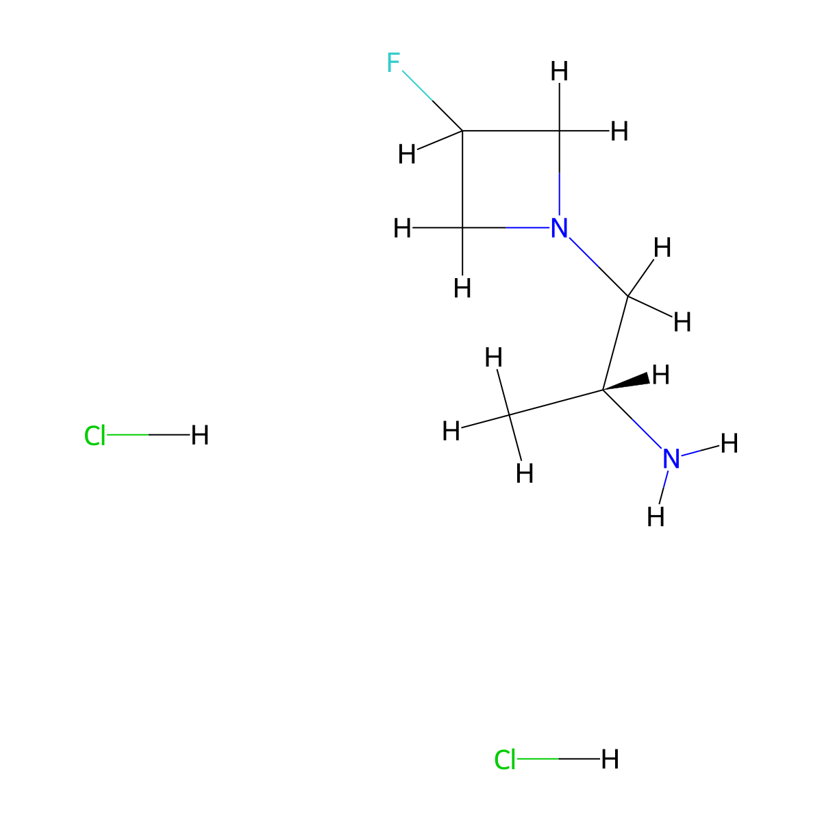 (2R)-1-(3-fluoroazetidin-1-yl)propan-2-amine dihydrochloride molecular structure, CAS 2901043-28-3