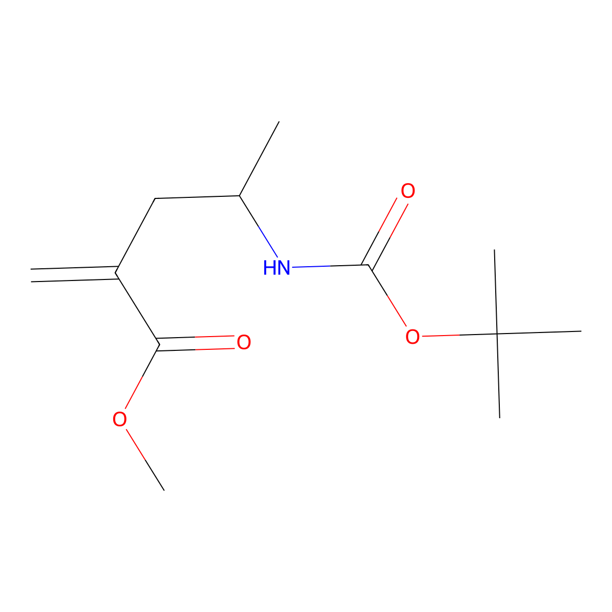 methyl (4S)-4-{[(tert-butoxy)carbonyl]amino}-2-methylidenepentanoate molecular structure, CAS 2901043-42-1