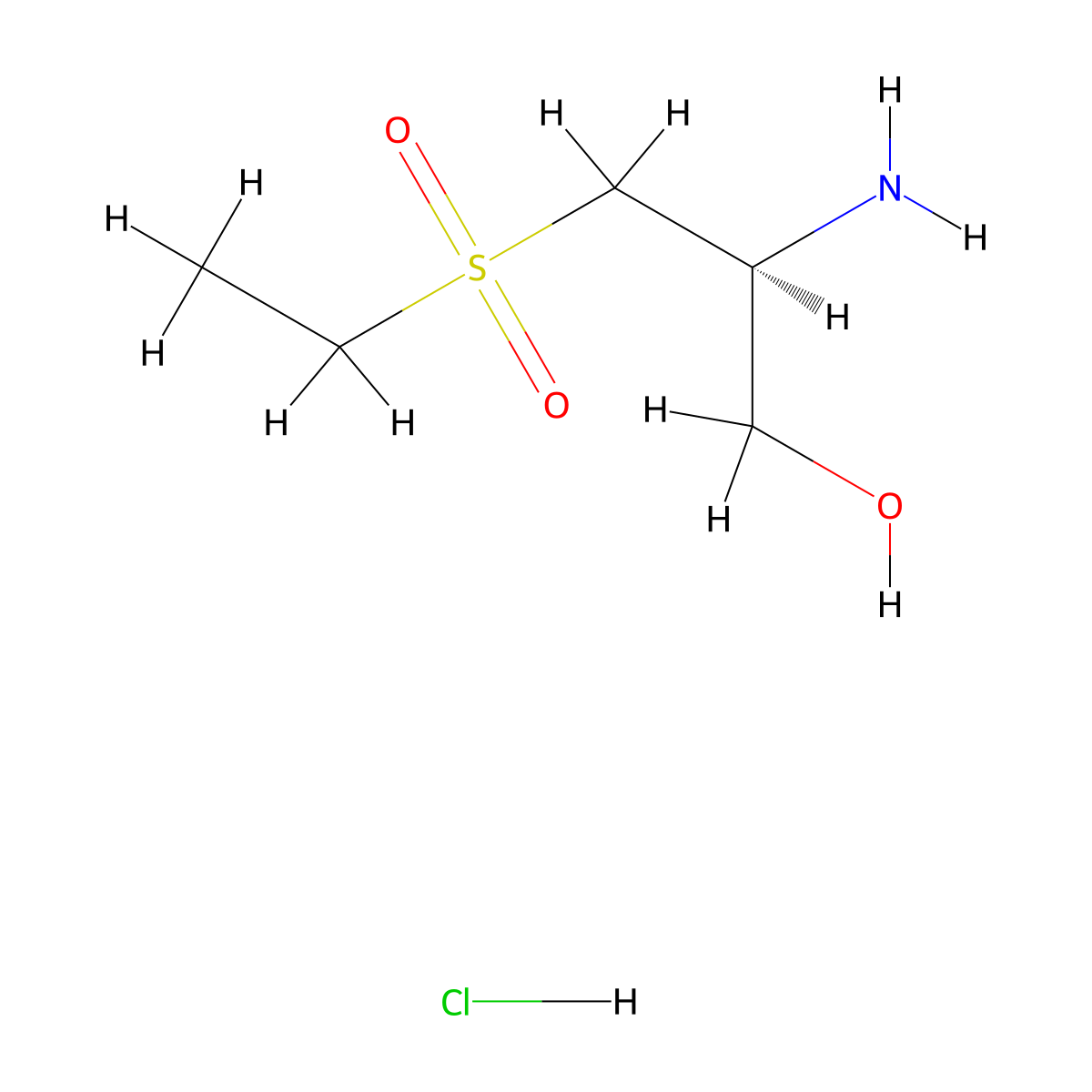 (2S)-2-amino-3-(ethanesulfonyl)propan-1-ol hydrochloride molecular structure, CAS 2901043-69-2