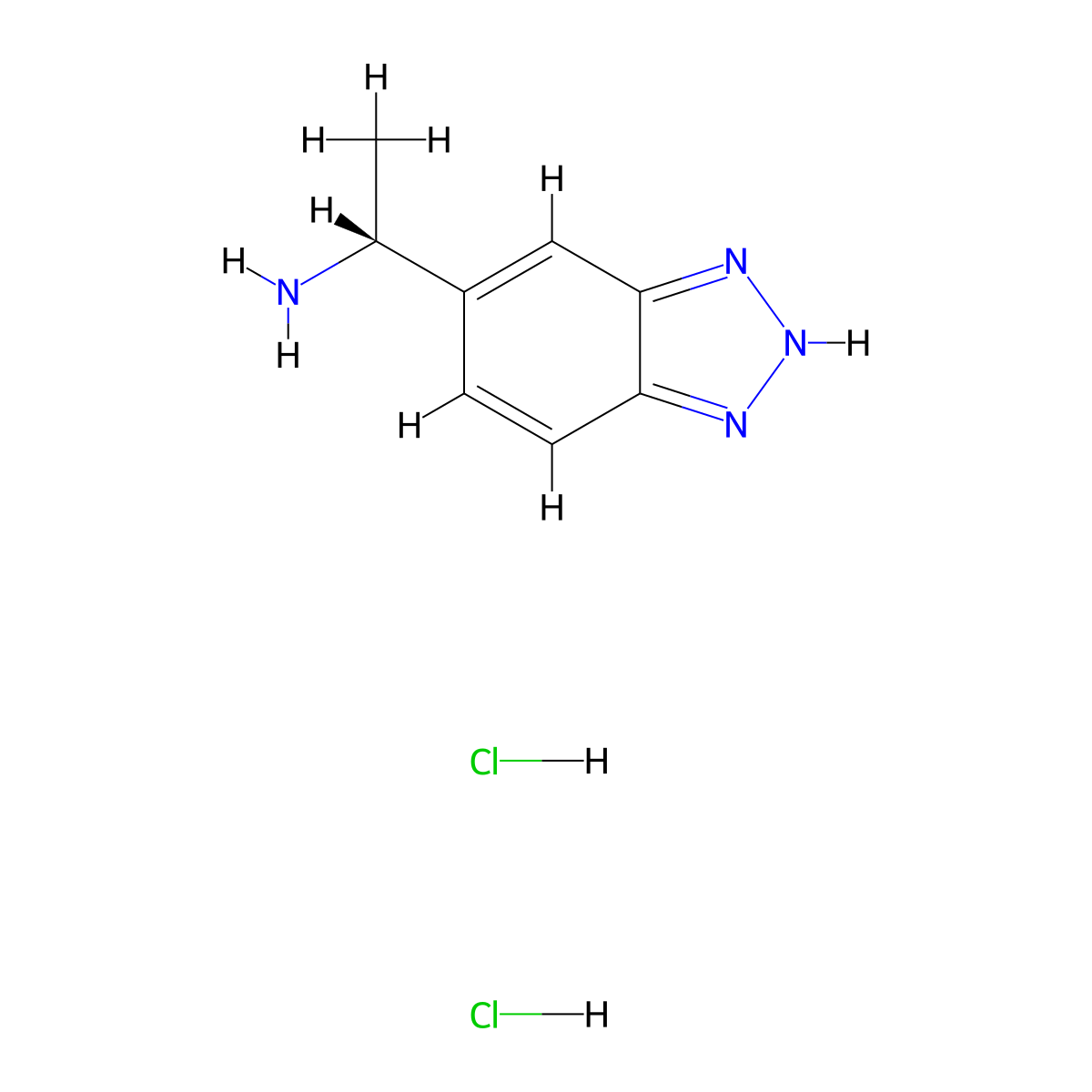 (1R)-1-(1H-1,2,3-benzotriazol-6-yl)ethan-1-amine dihydrochloride molecular structure, CAS 2901044-07-1