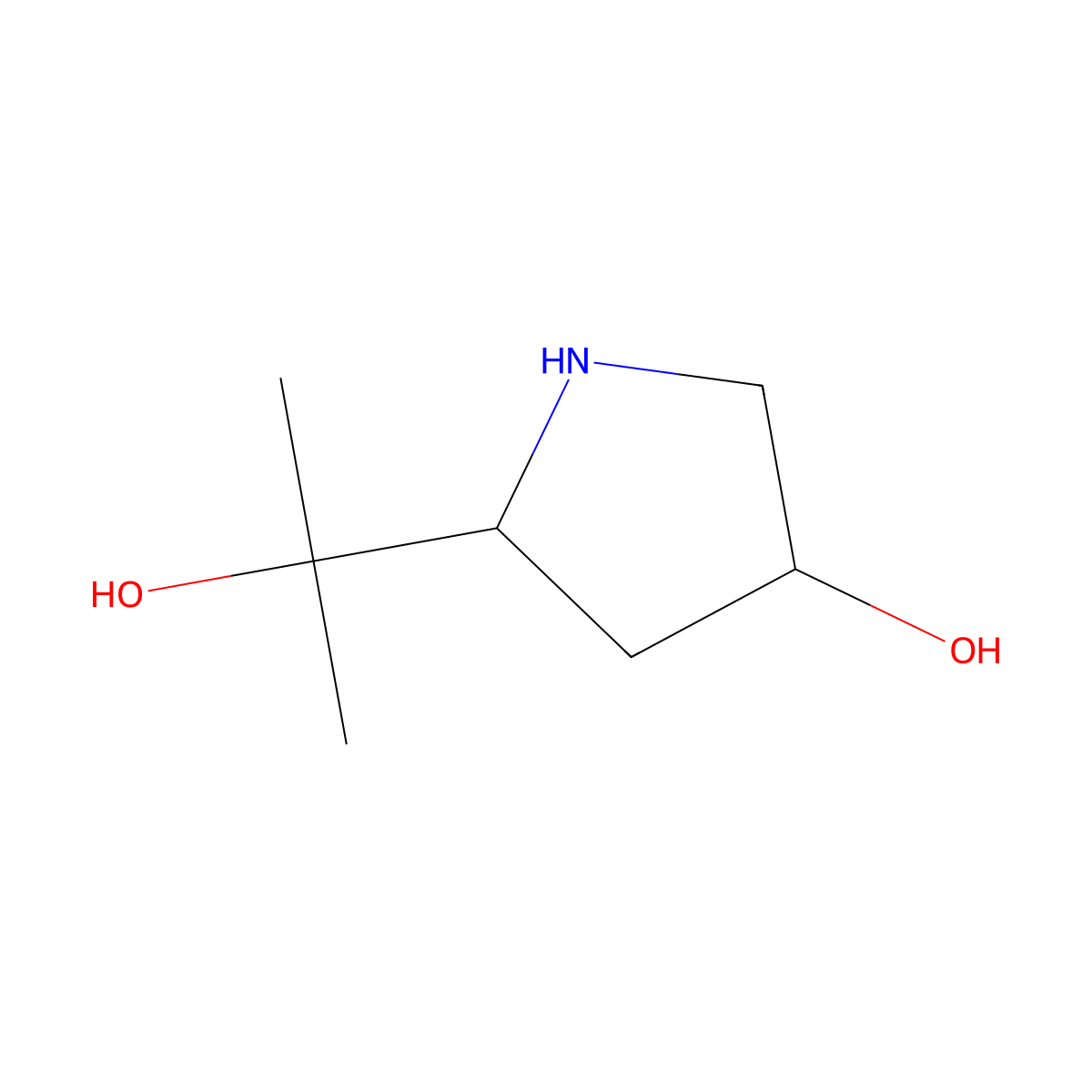 (3S,5R)-5-(2-hydroxypropan-2-yl)pyrrolidin-3-ol molecular structure, CAS 2901044-38-8