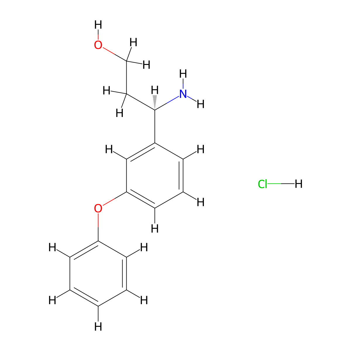 (3R)-3-amino-3-(3-phenoxyphenyl)propan-1-ol hydrochloride molecular structure, CAS 2901044-56-0