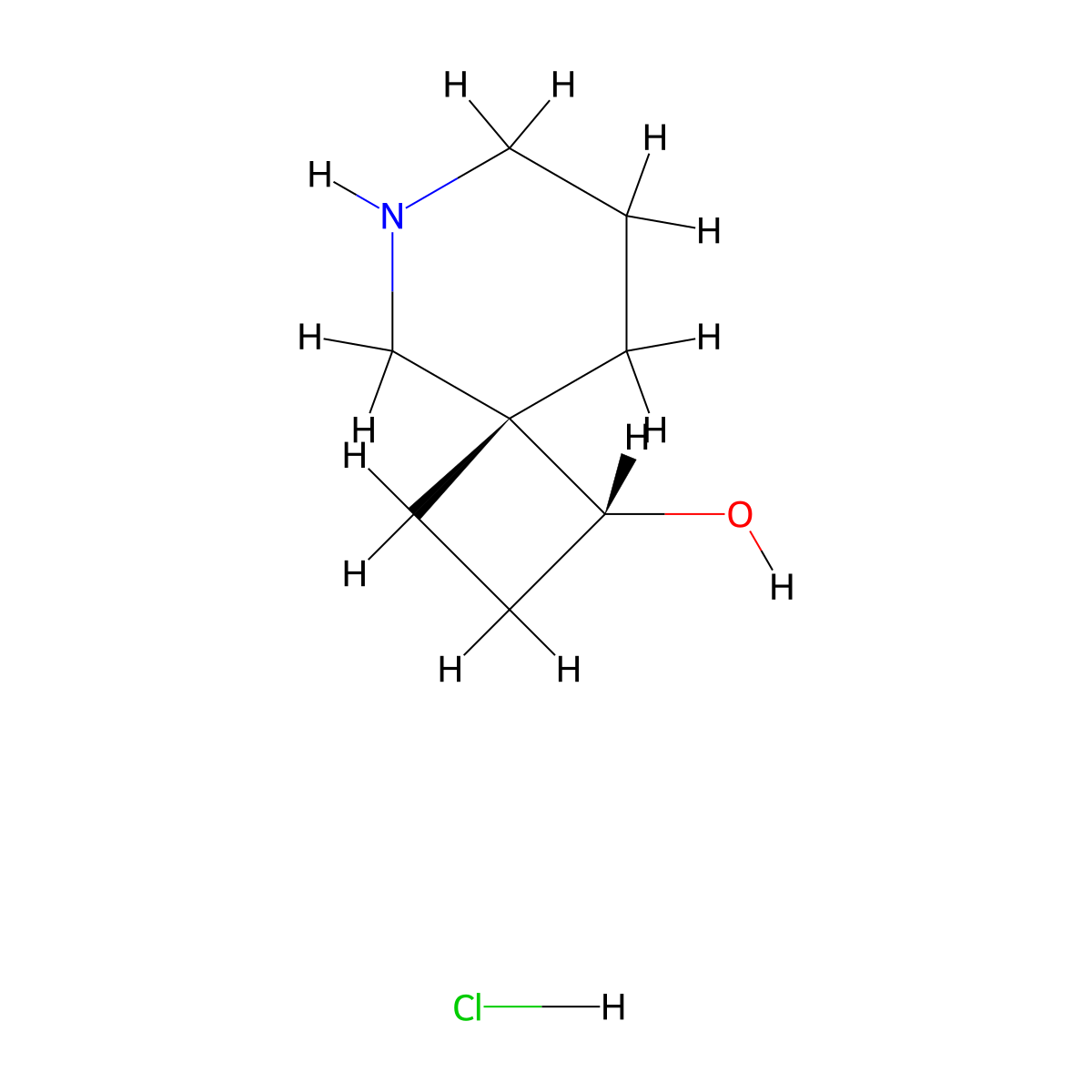 rac-(1R,4R)-6-azaspiro[3.5]nonan-1-ol hydrochloride molecular structure, CAS 2901044-62-8