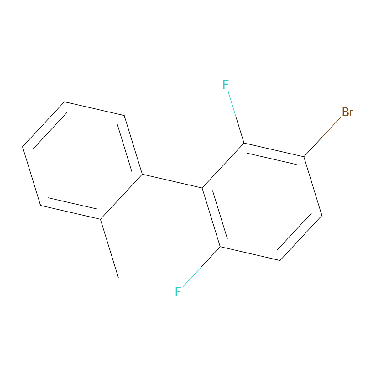 3-Bromo-2,6-difluoro-2'-methyl-1,1'-biphenyl molecular structure, CAS 2901065-23-2