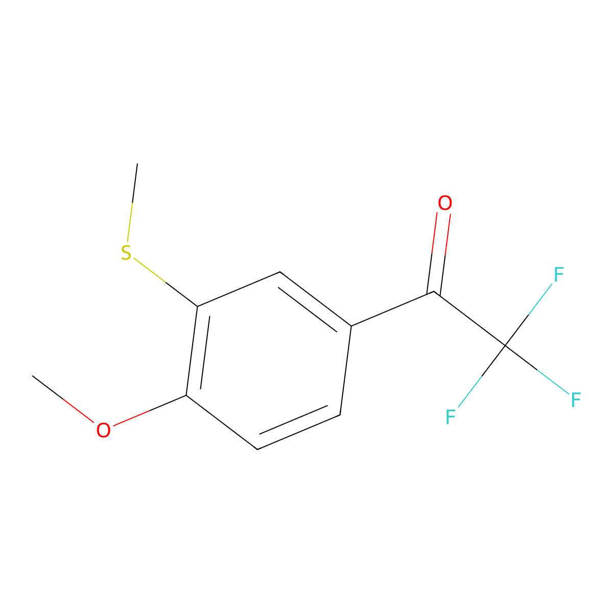 2,2,2-Trifluoro-1-(4-methoxy-3-(methylthio)phenyl)ethanone molecular structure, CAS 2901065-30-1