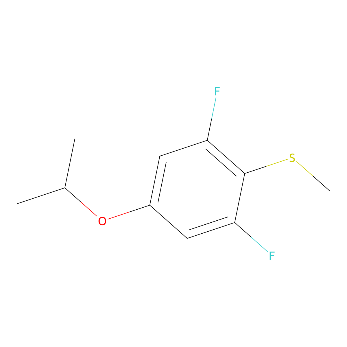 (2,6-Difluoro-4-isopropoxyphenyl)(methyl)sulfane molecular structure, CAS 2901065-31-2