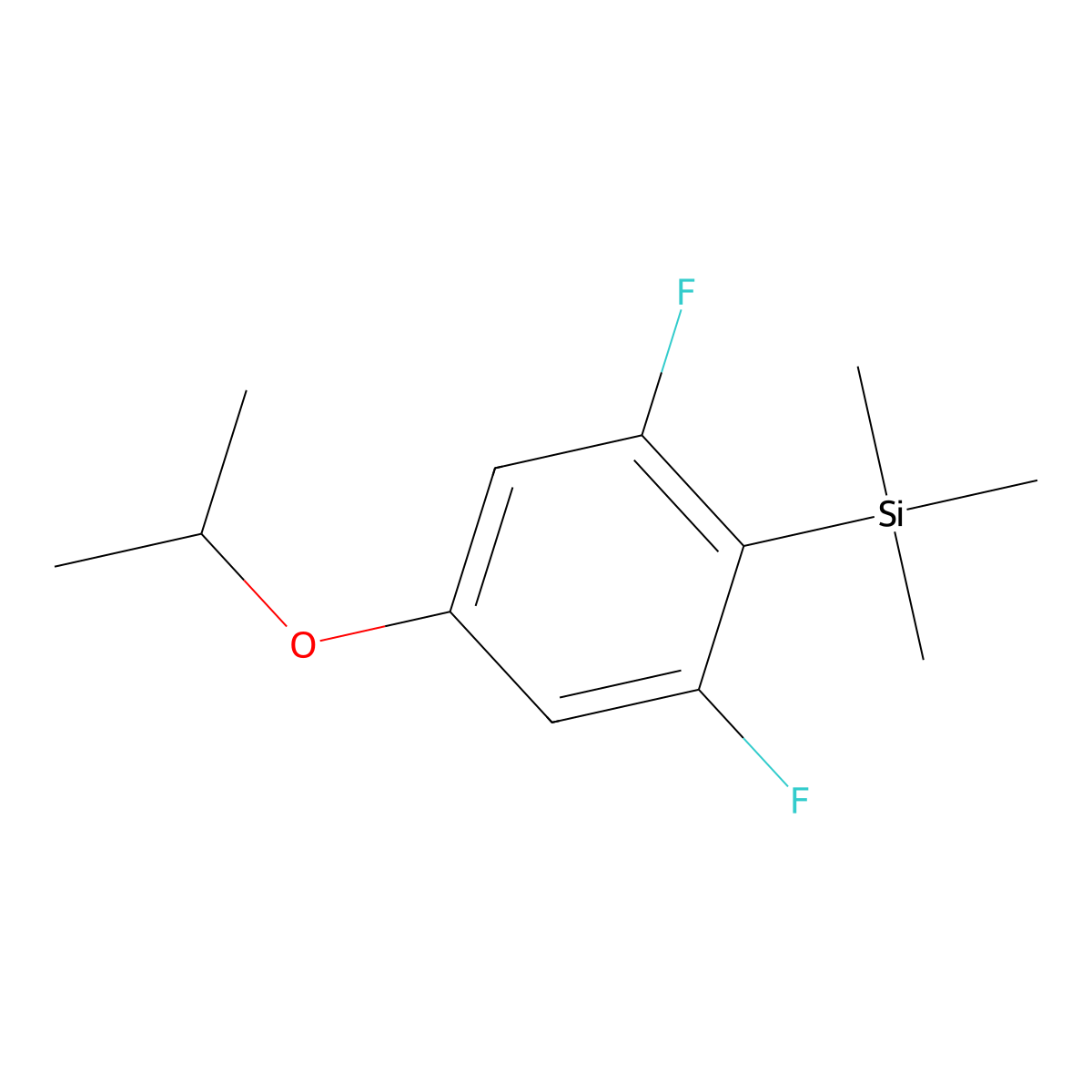 (2,6-Difluoro-4-isopropoxyphenyl)trimethylsilane molecular structure, CAS 2901065-35-6