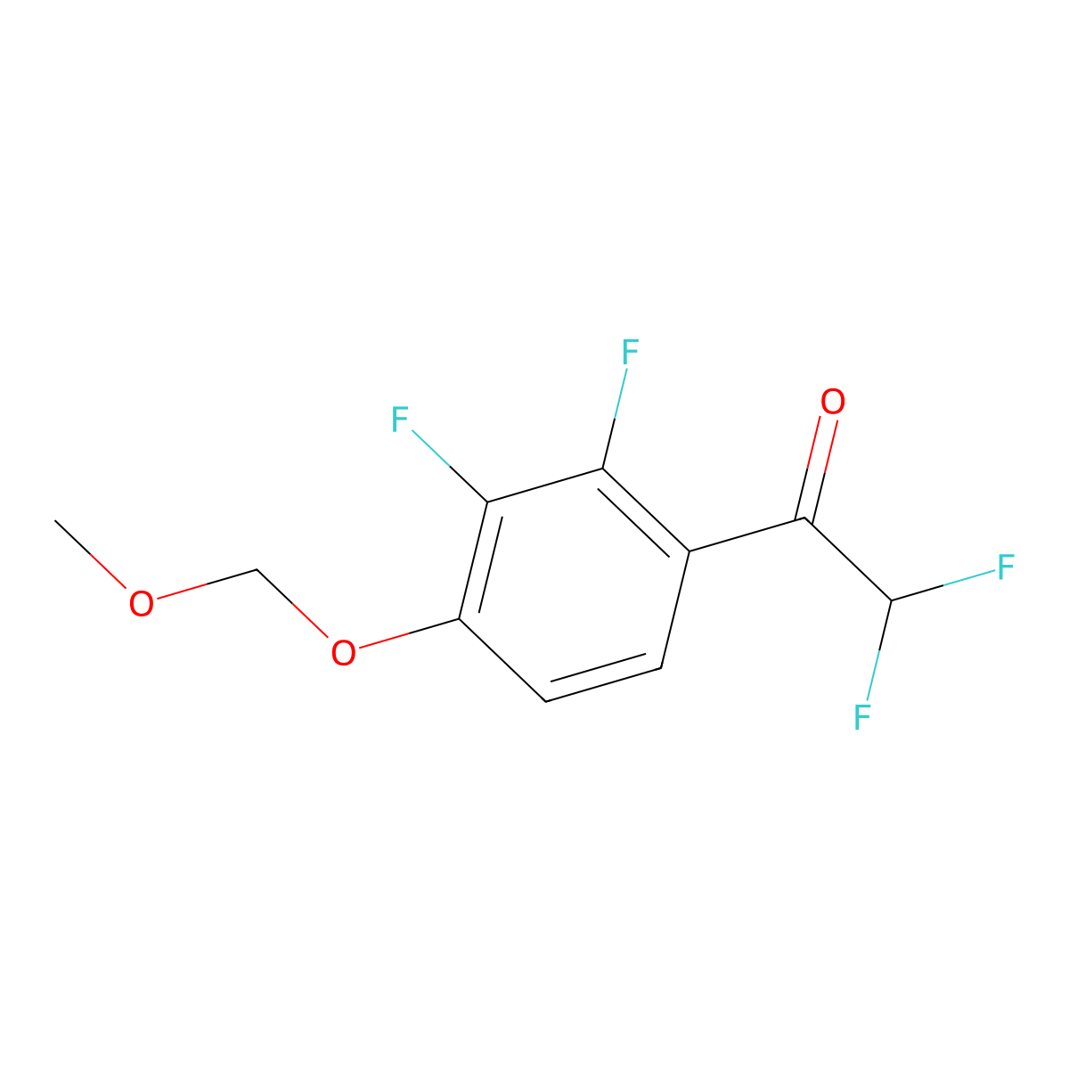 1-(2,3-Difluoro-4-(methoxymethoxy)phenyl)-2,2-difluoroethanone molecular structure, CAS 2901065-47-0