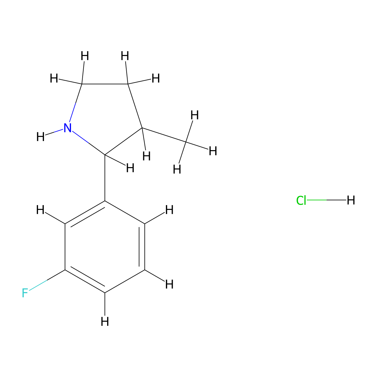 2-(3-Fluorophenyl)-3-methylpyrrolidine hydrochloride molecular structure, CAS 2901065-48-1