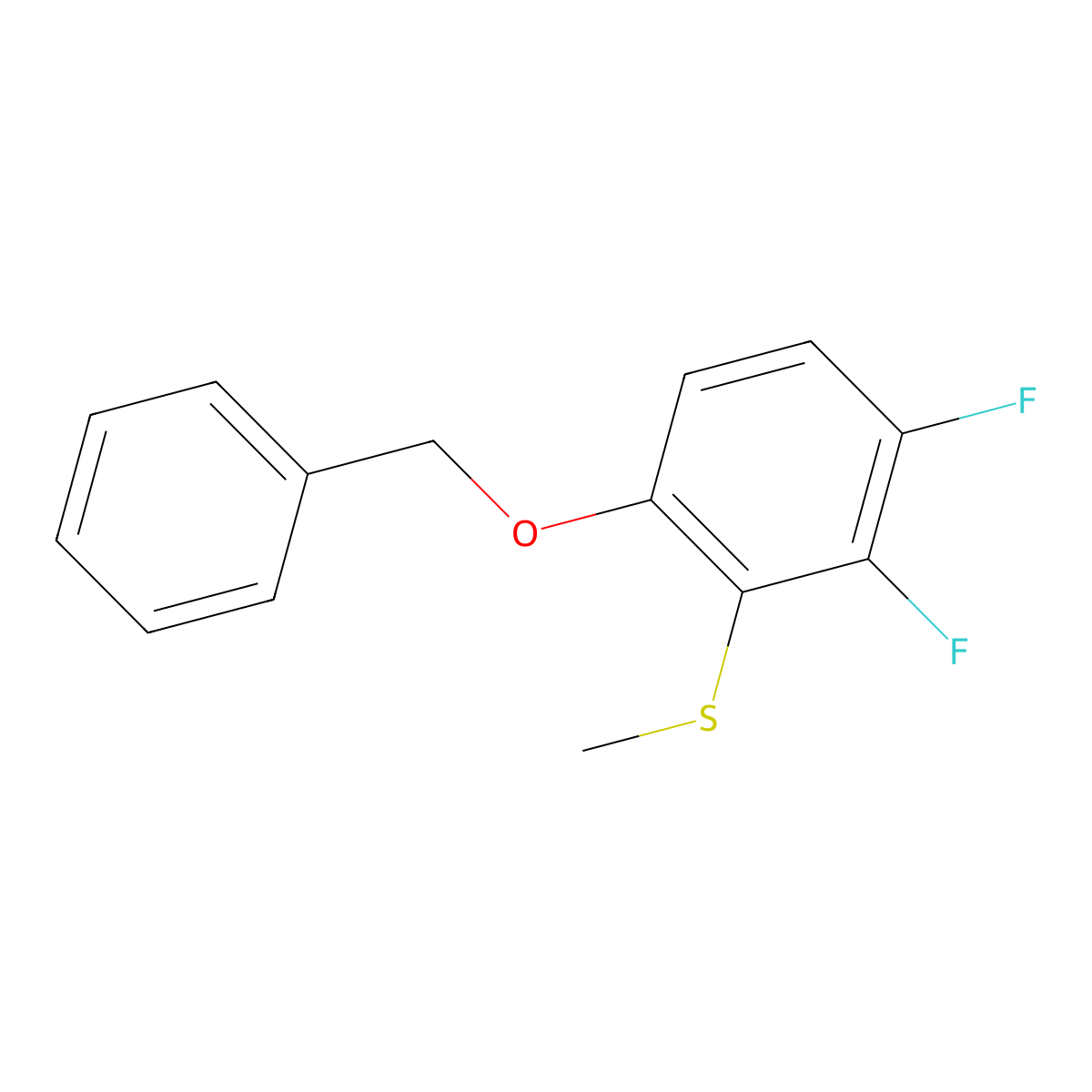 (6-(BenZyloxy)-2,3-difluorophenyl)(methyl)sulfane molecular structure, CAS 2901065-51-6