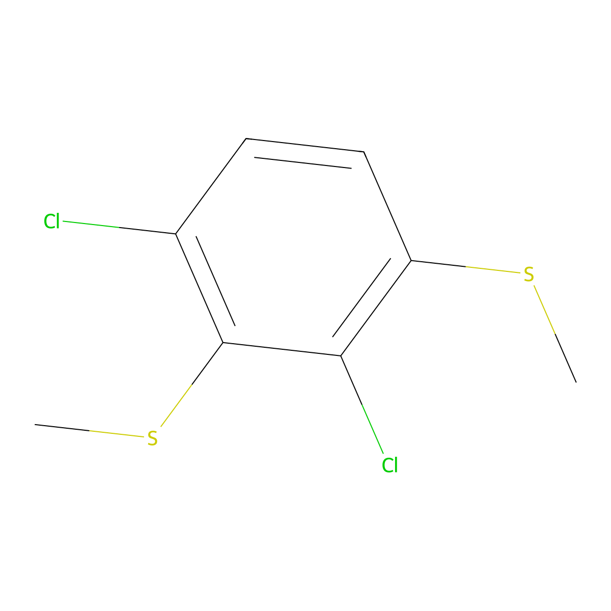 (2,4-Dichloro-1,3-phenylene)bis(methylsulfane) molecular structure, CAS 2901065-53-8