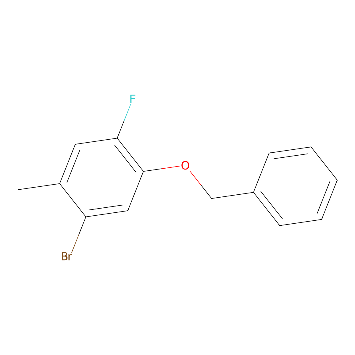 1-(BenZyloxy)-5-bromo-2-fluoro-4-methylbenZene molecular structure, CAS 2901065-56-1