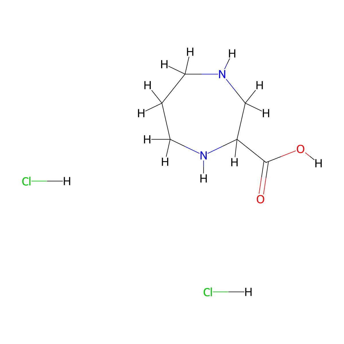 1,4-Diazepane-2-carboxylic acid dihydrochloride molecular structure, CAS 2901065-57-2