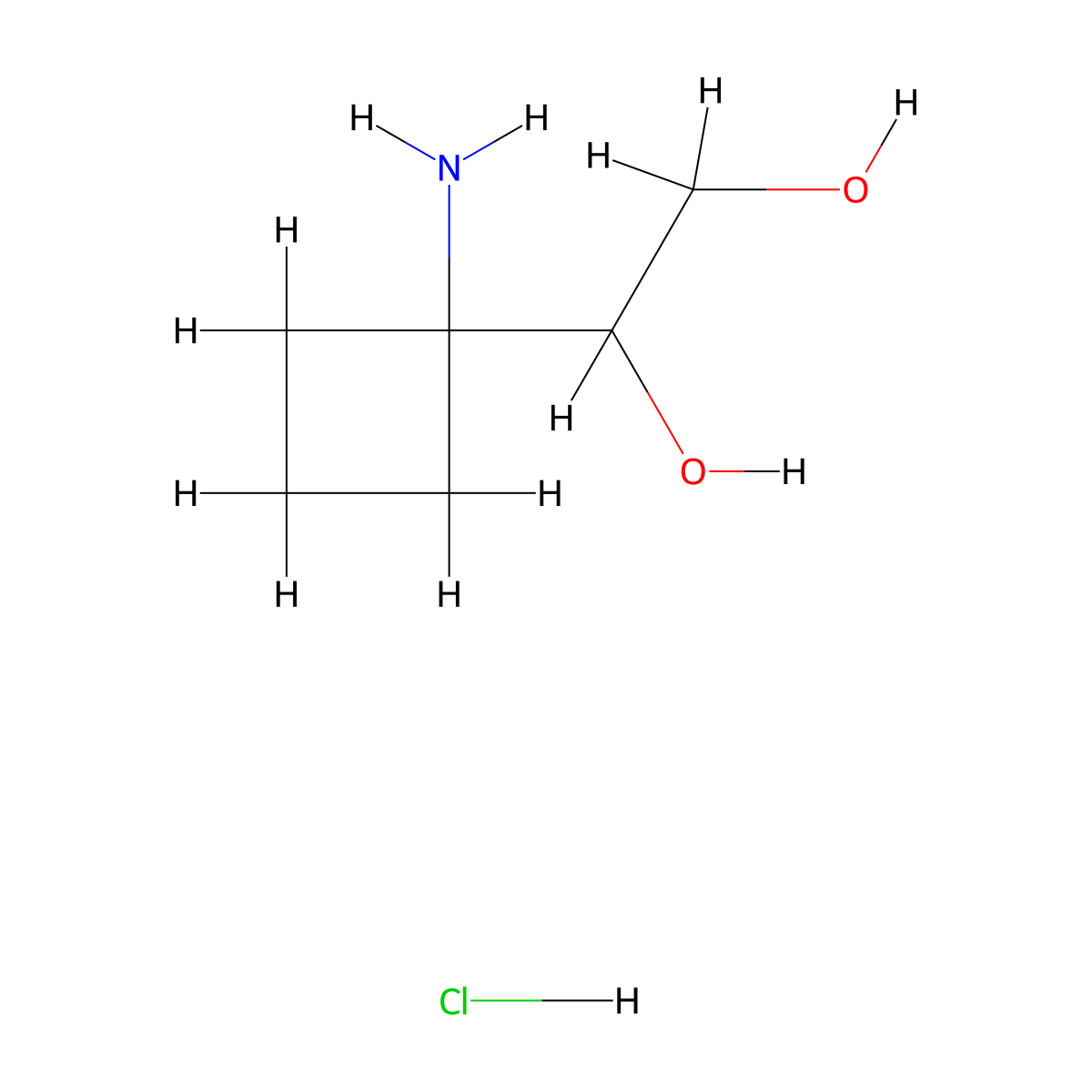 1-(1-Aminocyclobutyl)ethane-1,2-diol hydrochloride molecular structure, CAS 2901065-63-0