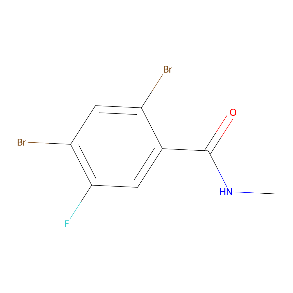2,4-Dibromo-5-fluoro-N-methylbenZamide molecular structure, CAS 2901065-70-9