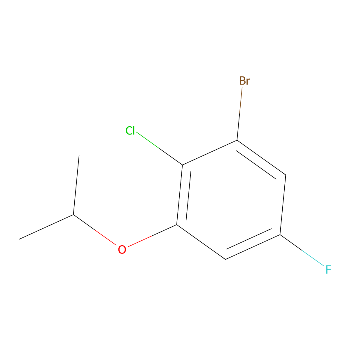 1-Bromo-2-chloro-5-fluoro-3-isopropoxybenZene molecular structure, CAS 2901065-71-0