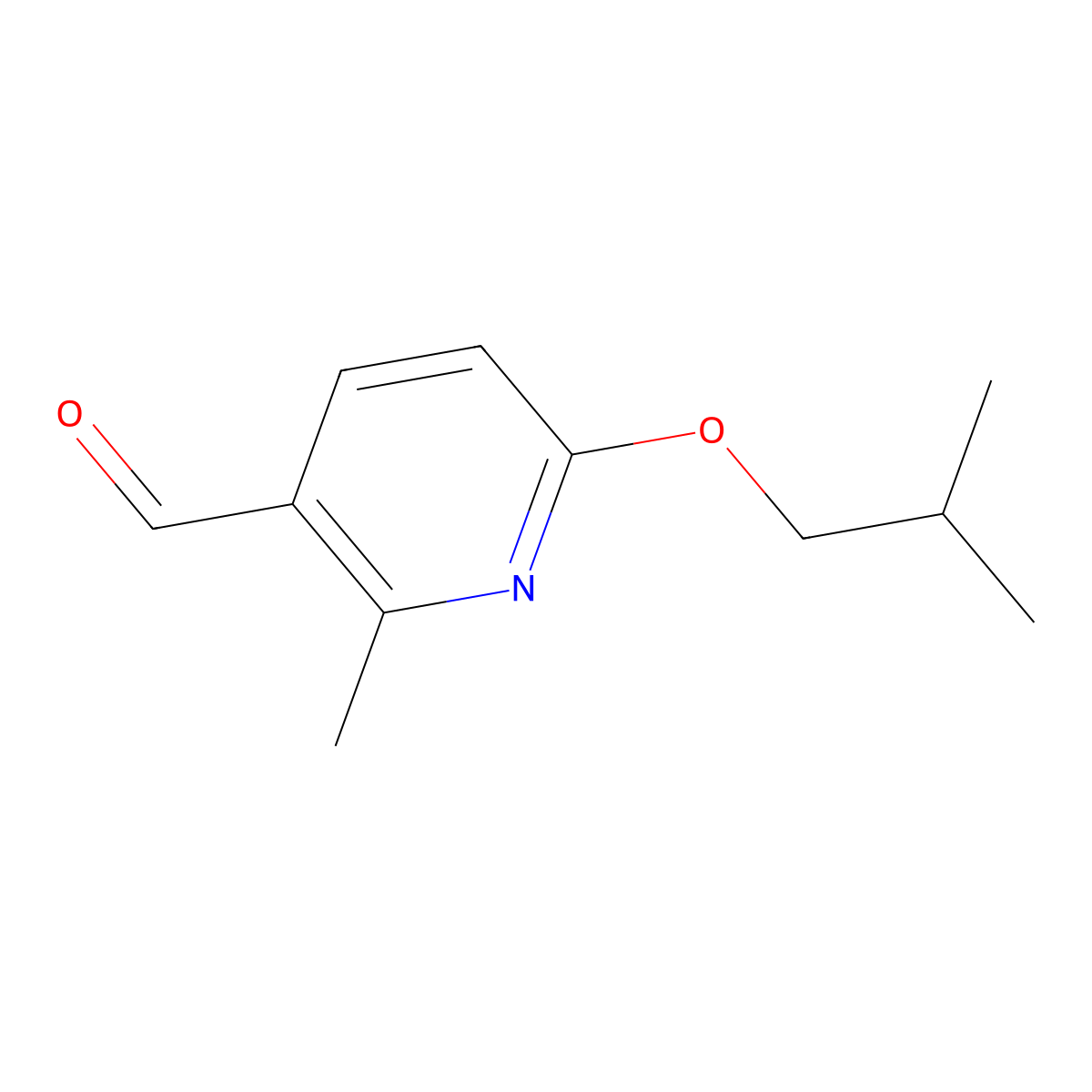 6-Isobutoxy-2-methylnicotinaldehyde molecular structure, CAS 2901065-76-5