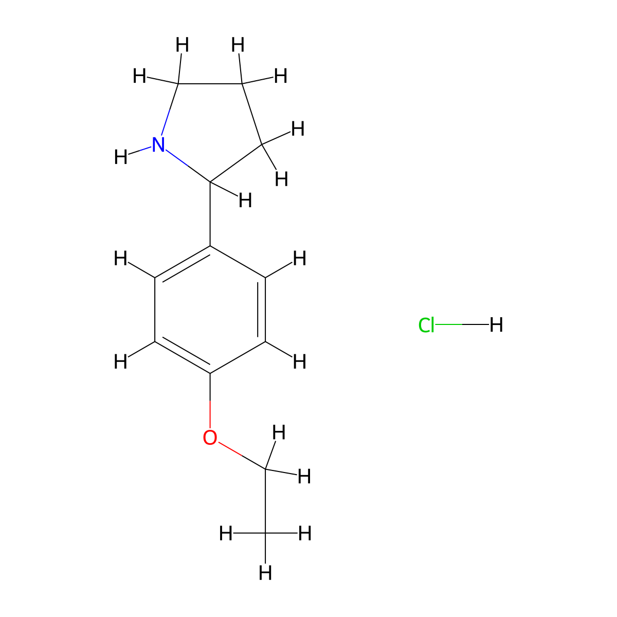 2-(4-Ethoxyphenyl)pyrrolidine hydrochloride molecular structure, CAS 2901065-80-1