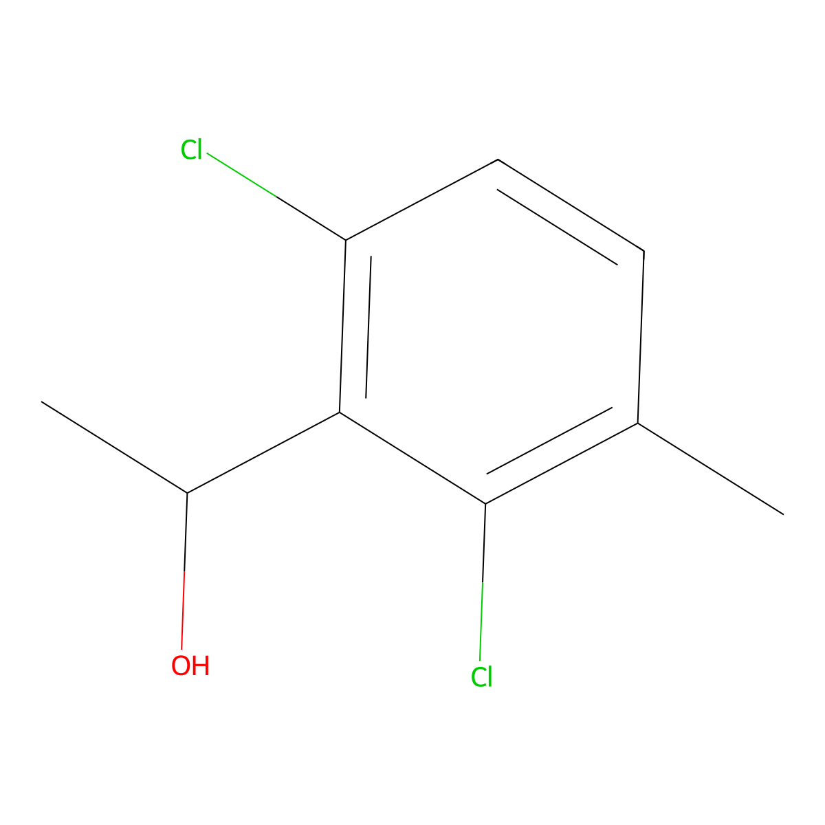 1-(2,6-Dichloro-3-methylphenyl)ethanol molecular structure, CAS 2901065-81-2