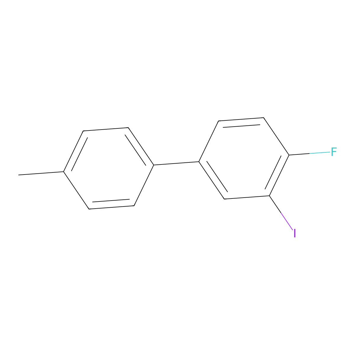 4-Fluoro-3-iodo-4'-methyl-1,1'-biphenyl molecular structure, CAS 2901065-83-4