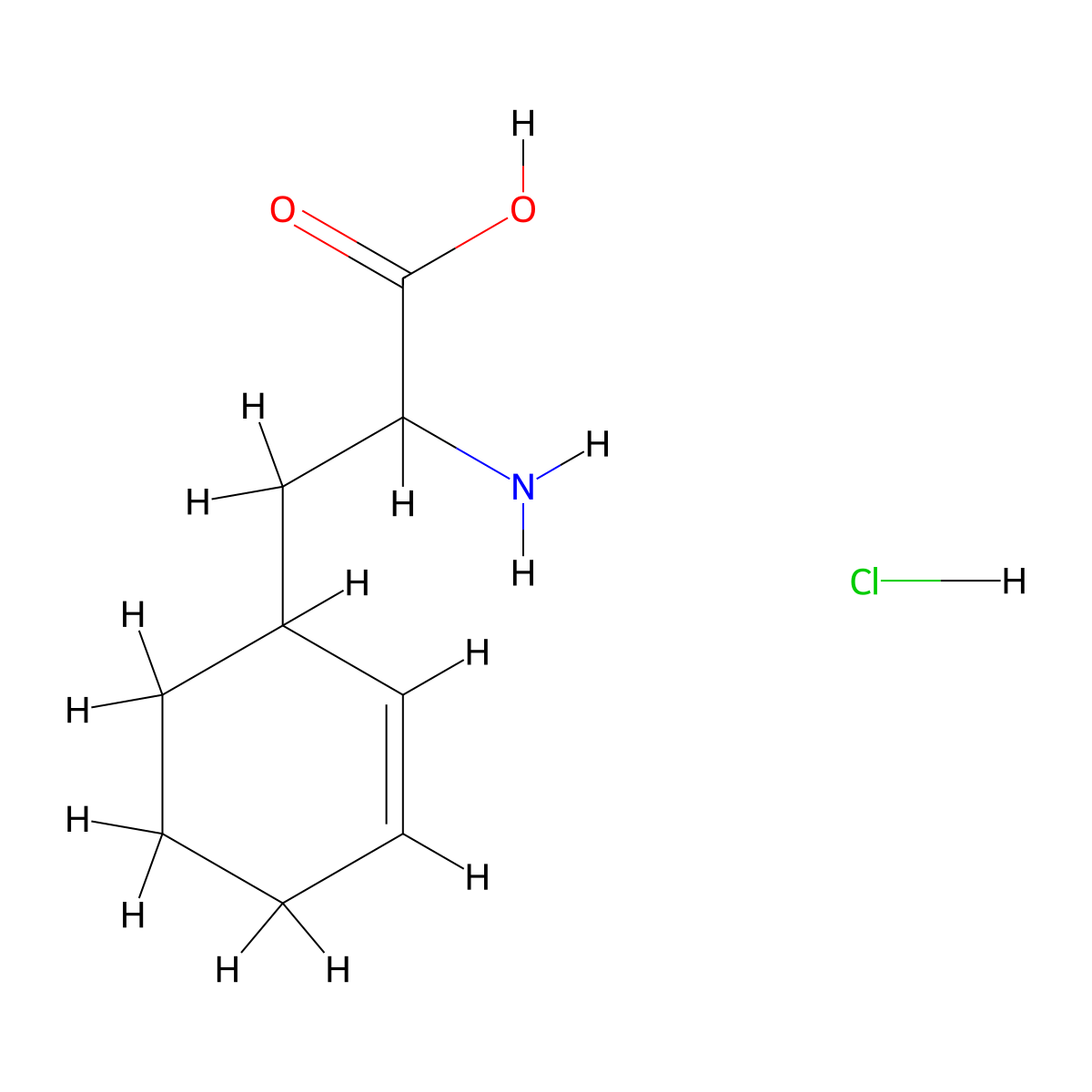 2-Amino-3-(cyclohex-2-en-1-yl)propanoic acid hydrochloride molecular structure, CAS 2901065-88-9