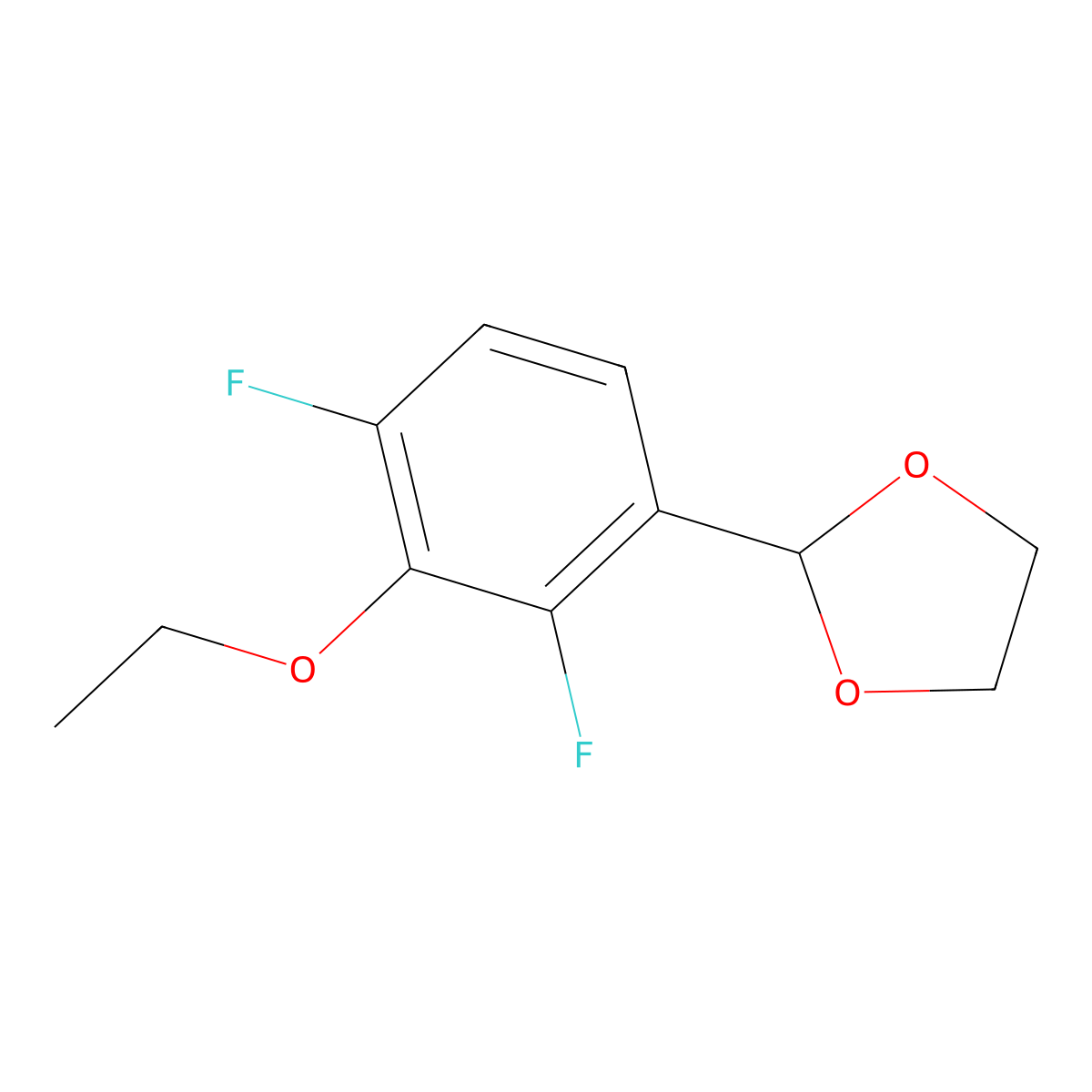 2-(3-Ethoxy-2,4-difluorophenyl)-1,3-dioxolane molecular structure, CAS 2901065-90-3