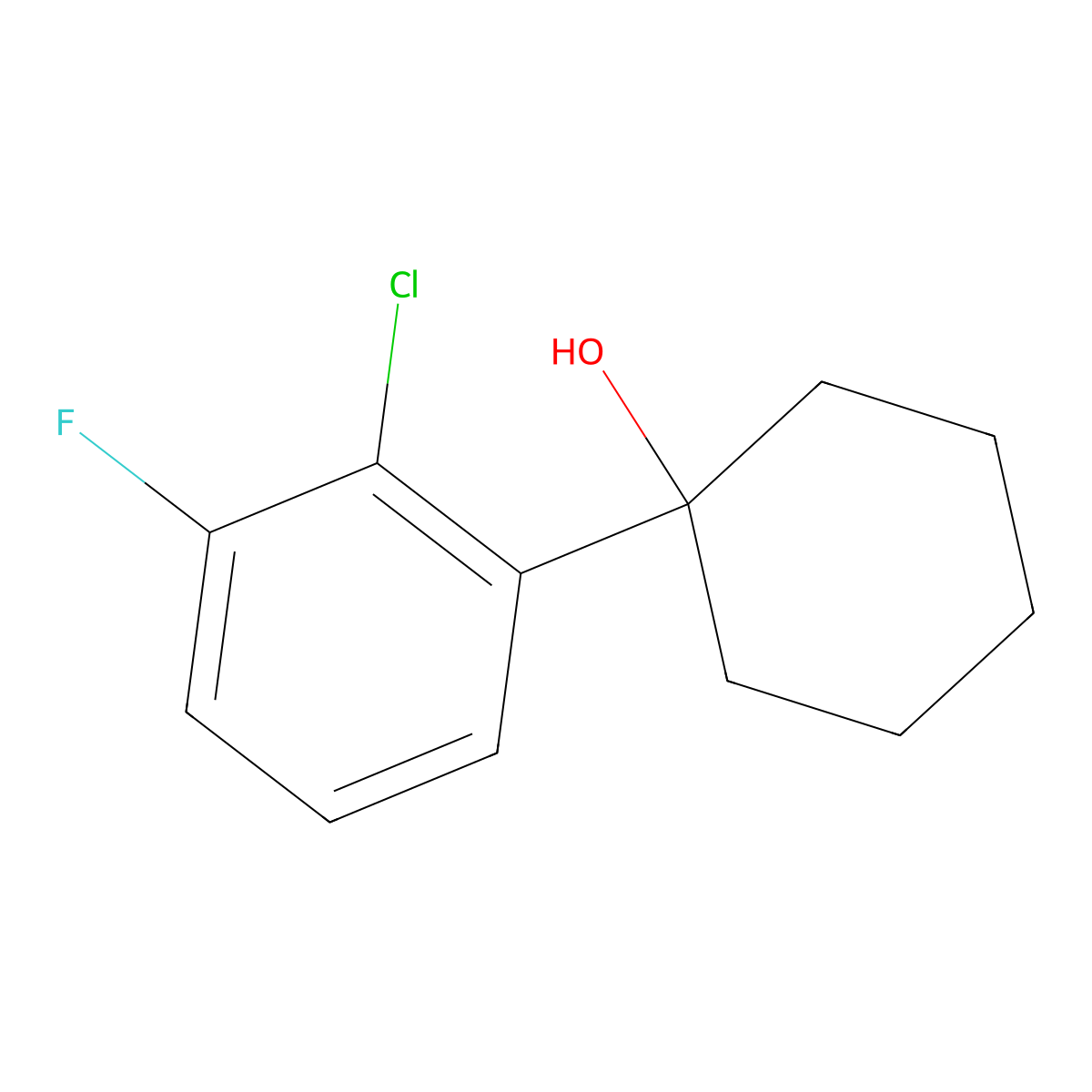 1-(2-Chloro-3-fluorophenyl)cyclohexanol molecular structure, CAS 2901065-92-5