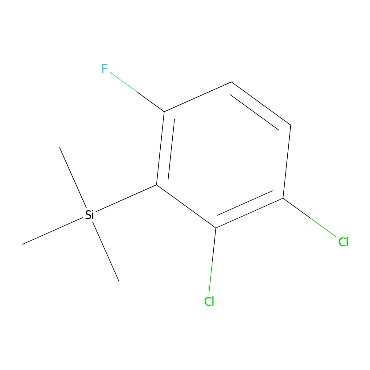 (2,3-Dichloro-6-fluorophenyl)trimethylsilane molecular structure, CAS 2901065-93-6