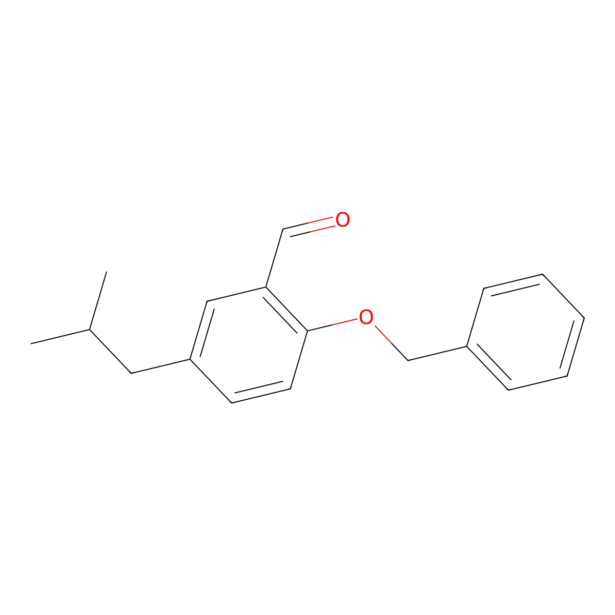 2-(Benzyloxy)-5-isobutylbenzaldehyde molecular structure, CAS 2901066-02-0