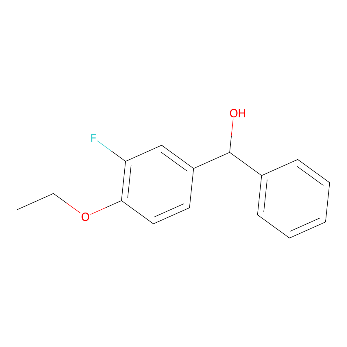 (4-Ethoxy-3-fluorophenyl)(phenyl)methanol molecular structure, CAS 2901066-07-5