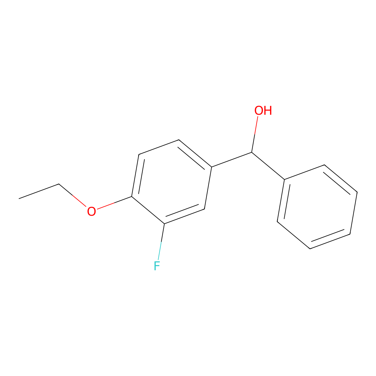 (4-Ethoxy-3-fluorophenyl)(phenyl)methanol molecular structure, CAS 2901066-07-5