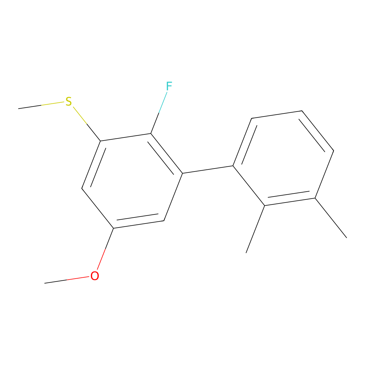 (2-Fluoro-5-methoxy-2',3'-dimethyl-[1,1'-biphenyl]-3-yl)(methyl)sulfane molecular structure, CAS 2901066-08-6