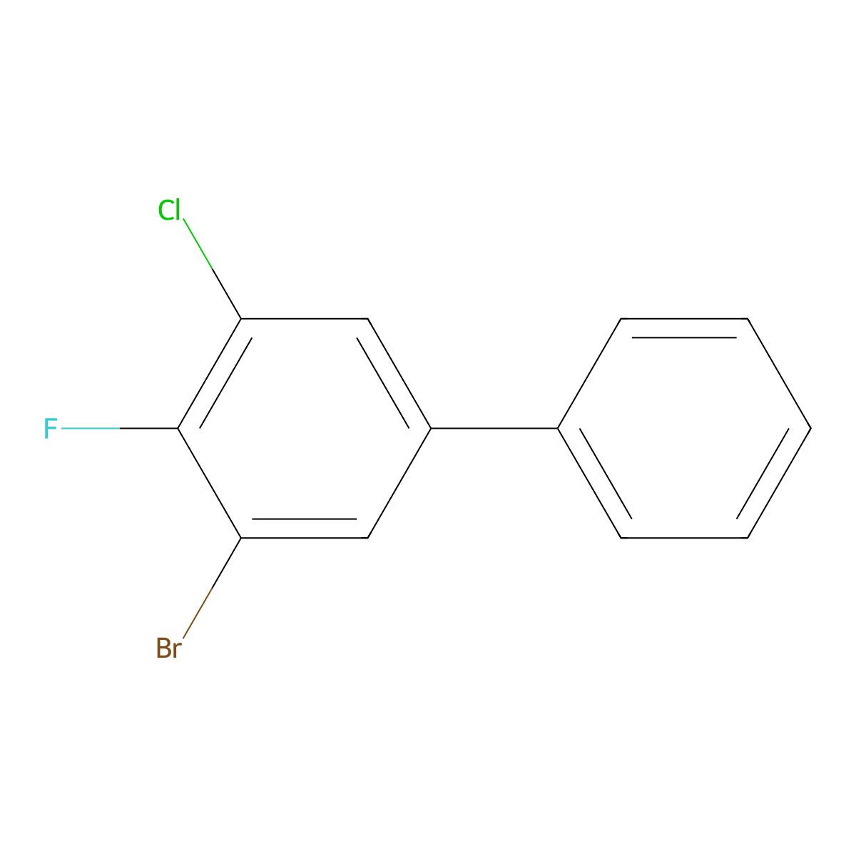 3-Bromo-5-chloro-4-fluoro-1,1'-biphenyl molecular structure, CAS 2901066-15-5
