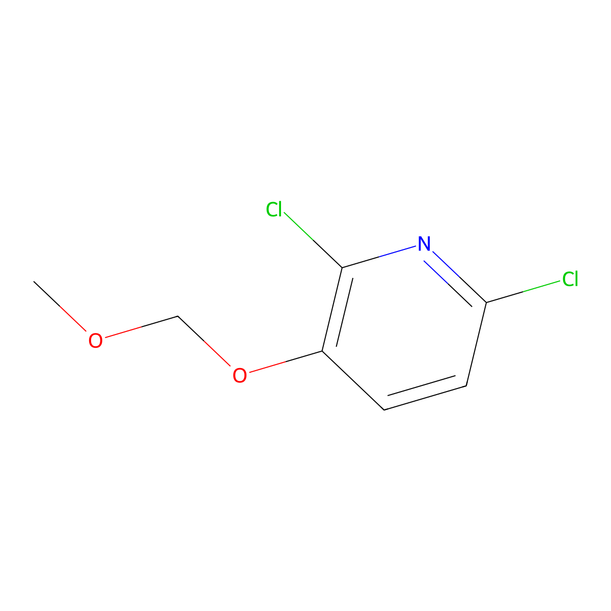 2,6-Dichloro-3-(methoxymethoxy)pyridine molecular structure, CAS 2901066-17-7