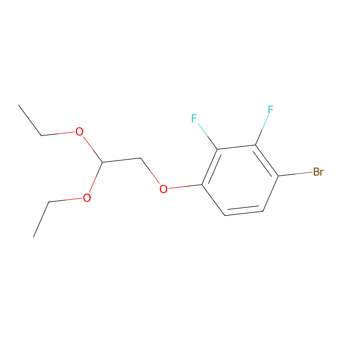 1-Bromo-4-(2,2-diethoxyethoxy)-2,3-difluorobenZene molecular structure, CAS 2901066-18-8