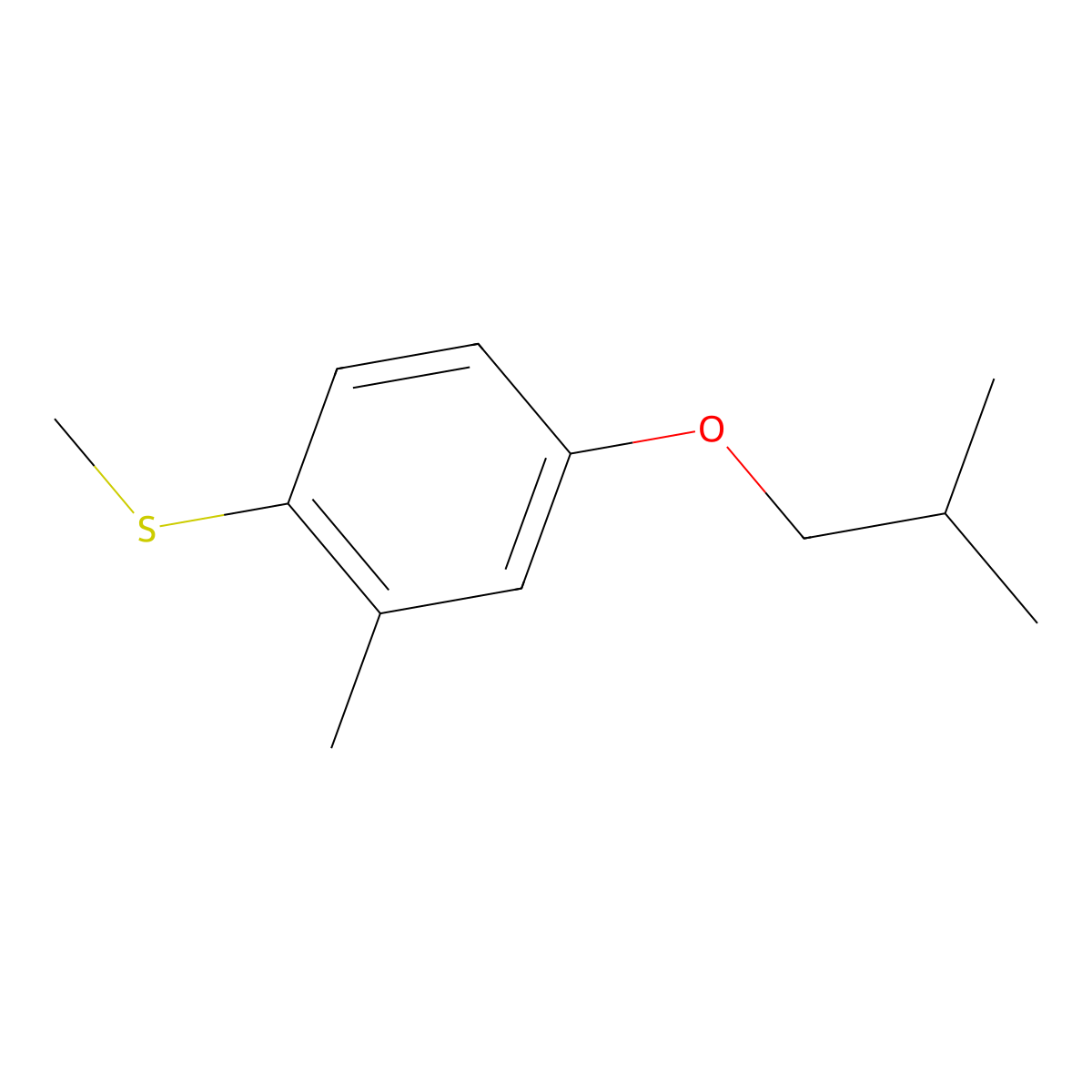 (4-Isobutoxy-2-methylphenyl)(methyl)sulfane molecular structure, CAS 2901066-28-0