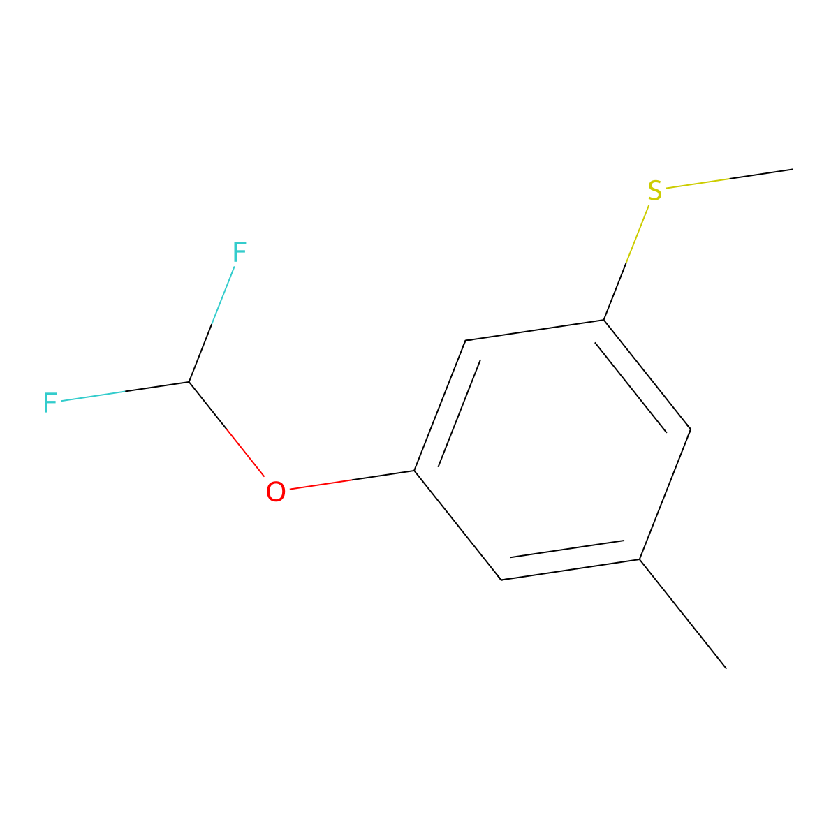 (3-(Difluoromethoxy)-5-methylphenyl)(methyl)sulfane molecular structure, CAS 2901066-36-0