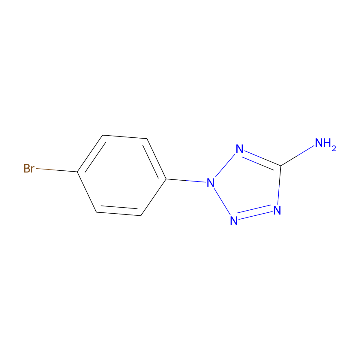 2-(4-Bromophenyl)-2H-tetrazol-5-amine molecular structure, CAS 2901066-41-7