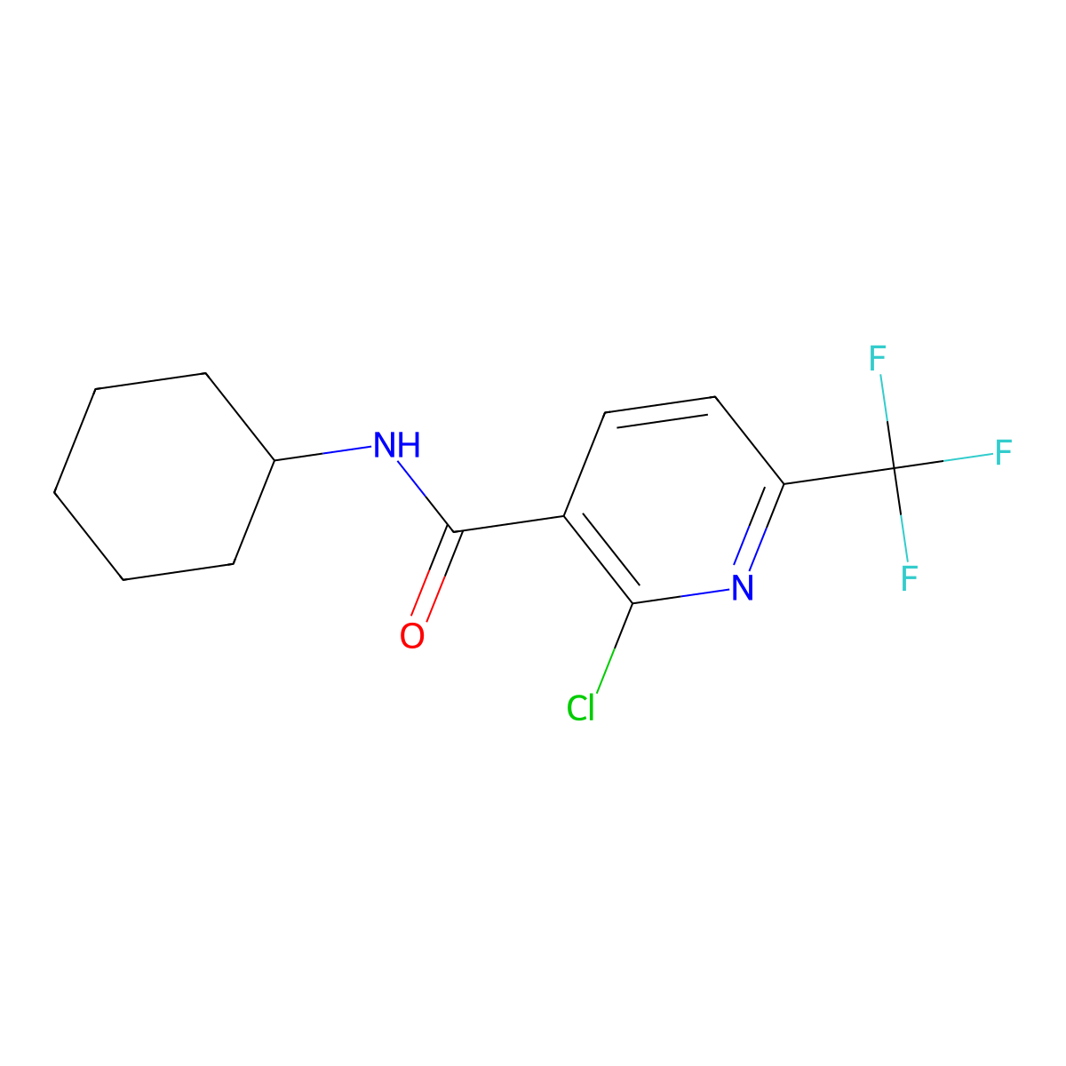 2-Chloro-N-cyclohexyl-6-(trifluoromethyl)nicotinamide molecular structure, CAS 2901066-45-1