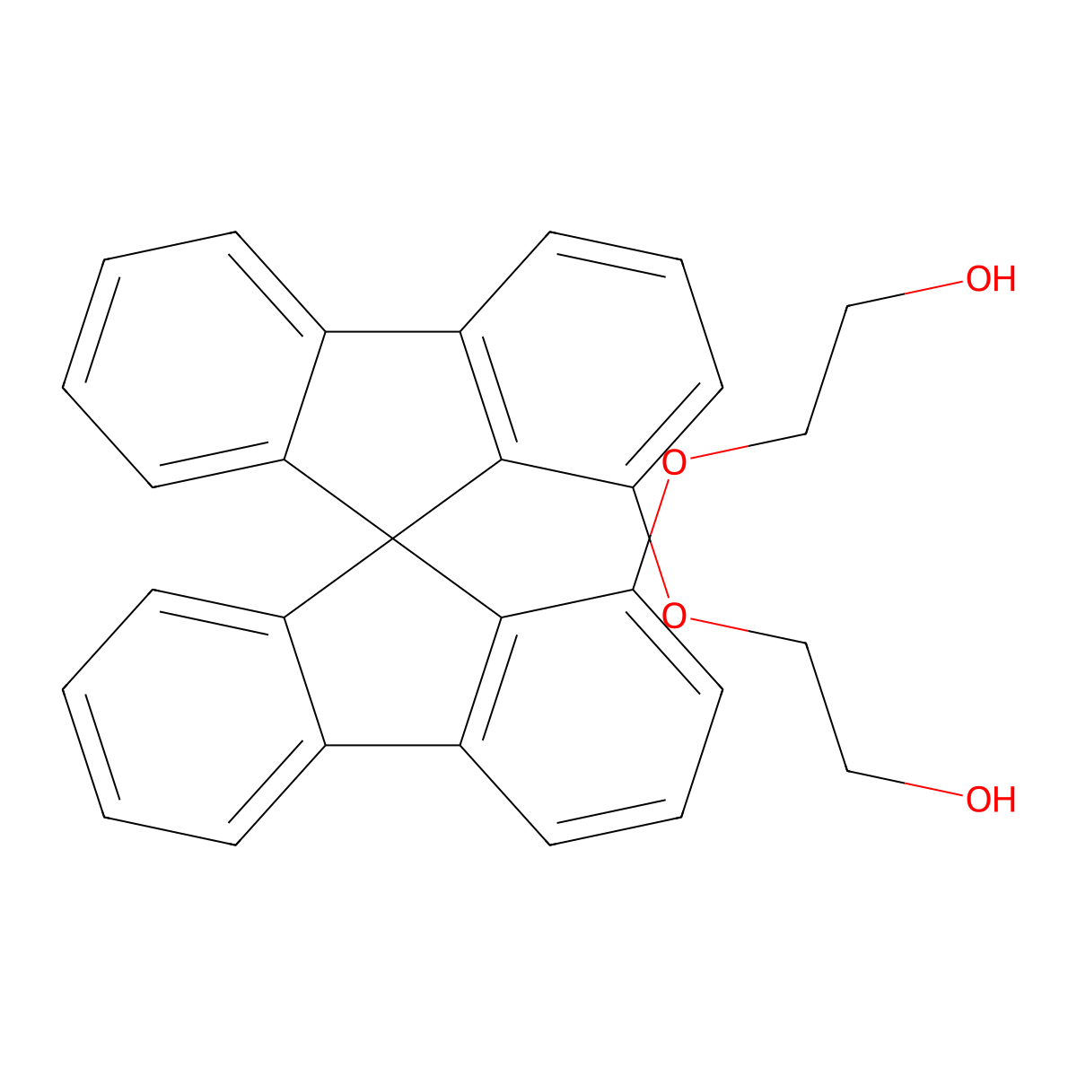 2,2'-(9,9'-Spirobi[fluorene]-1,1'-diylbis(oxy))bis(ethan-1-ol) molecular structure, CAS 2901066-47-3