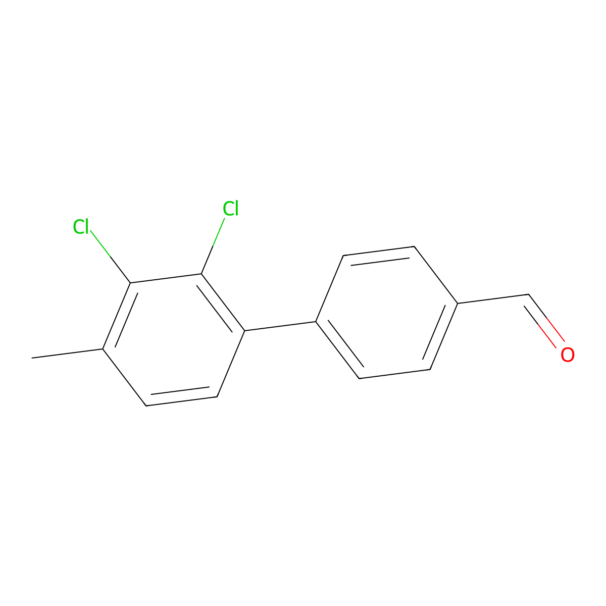 2',3'-Dichloro-4'-methyl-[1,1'-biphenyl]-4-carbaldehyde molecular structure, CAS 2901066-56-4