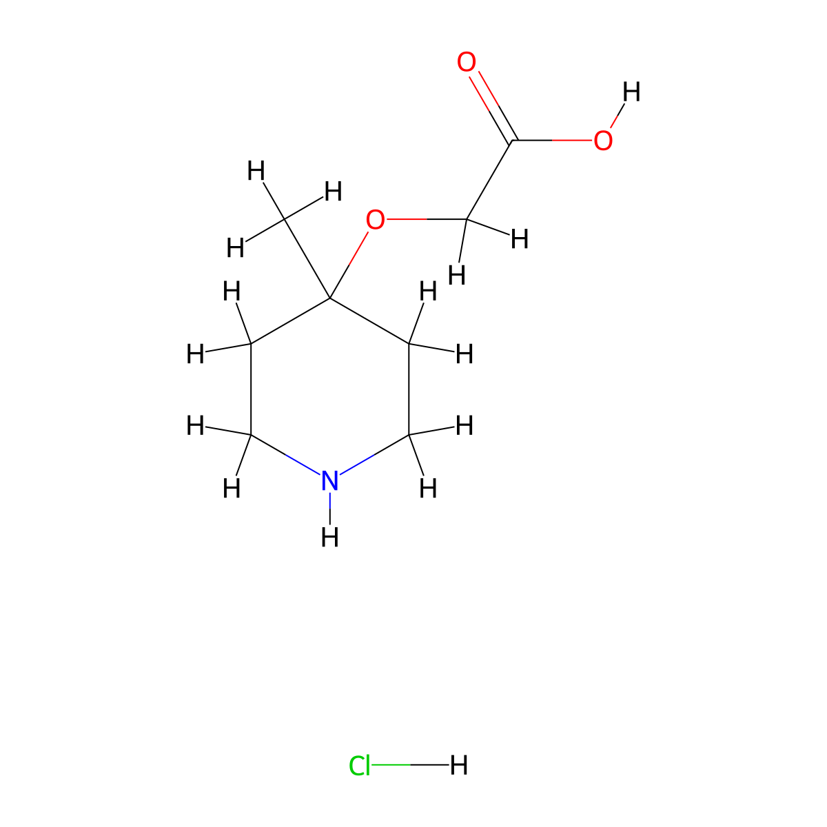 2-[(4-Methylpiperidin-4-yl)oxy]acetic acid hydrochloride molecular structure, CAS 2901066-71-3