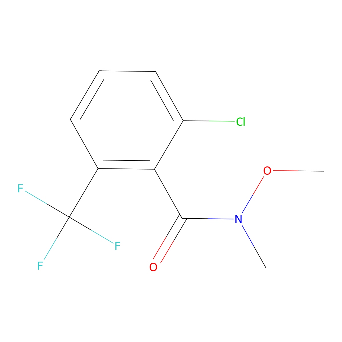 2-Chloro-N-methoxy-N-methyl-6-(trifluoromethyl)benZamide molecular structure, CAS 2901066-83-7