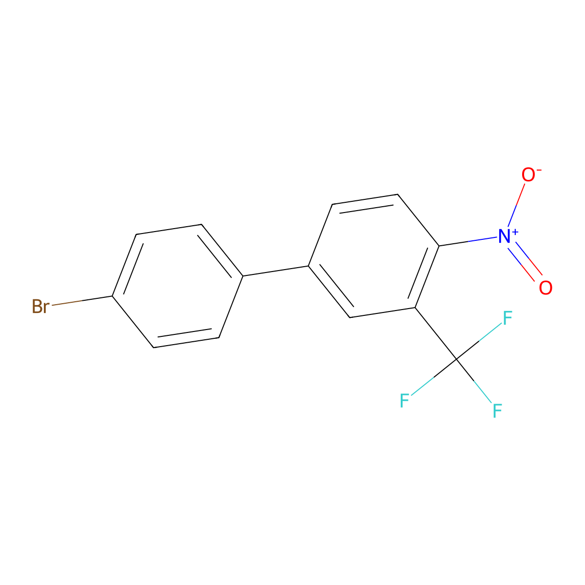4'-Bromo-4-nitro-3-(trifluoromethyl)-1,1'-biphenyl molecular structure, CAS 2901066-84-8