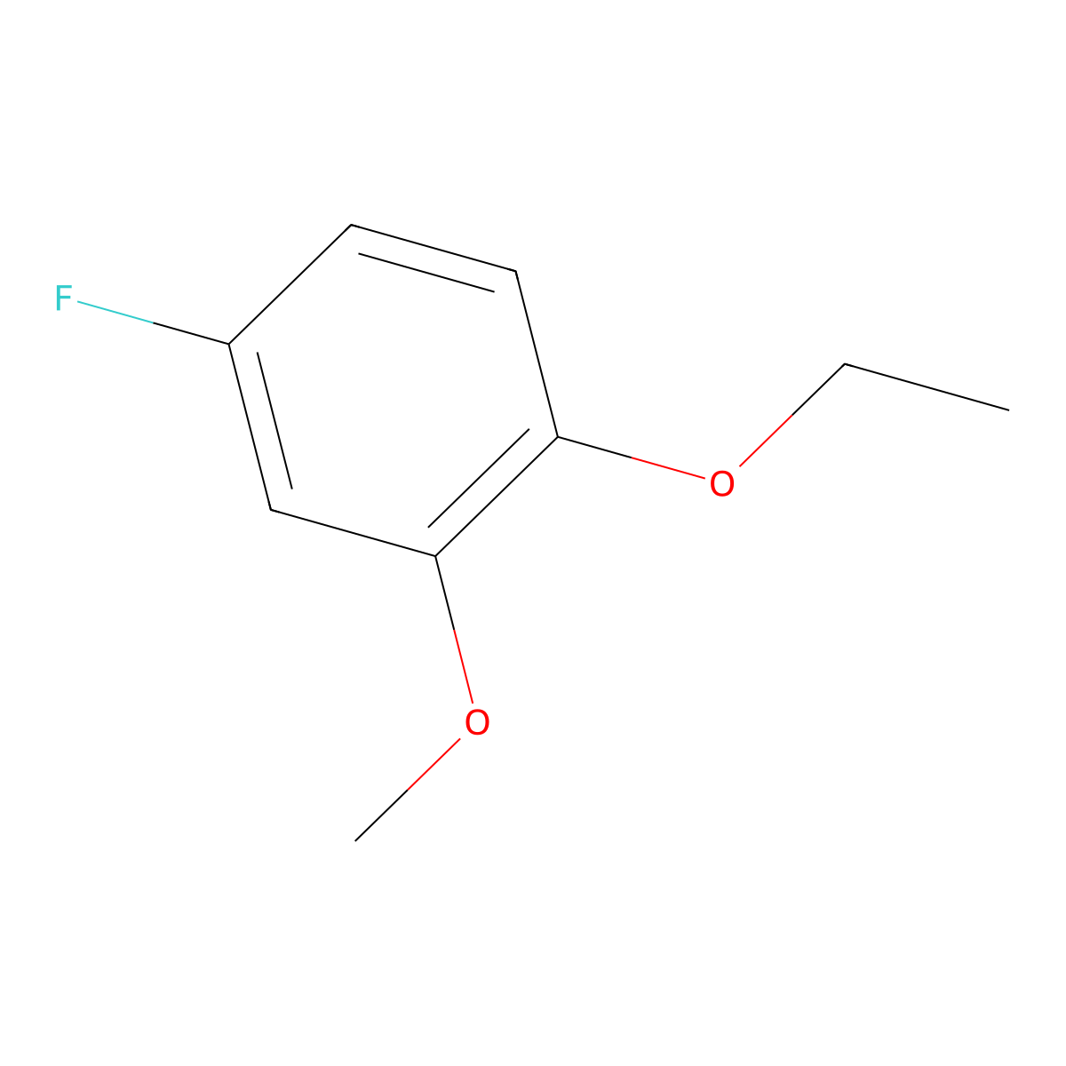 1-Ethoxy-4-fluoro-2-methoxybenzene molecular structure, CAS 2901066-88-2