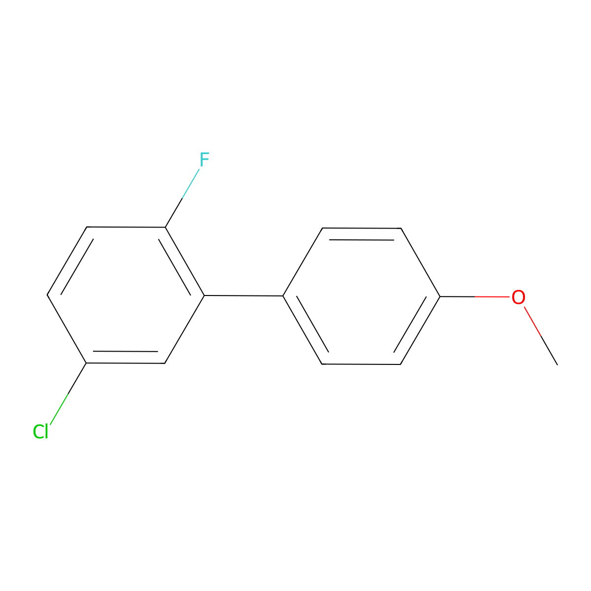 5-Chloro-2-fluoro-4'-methoxy-1,1'-biphenyl molecular structure, CAS 2901066-92-8