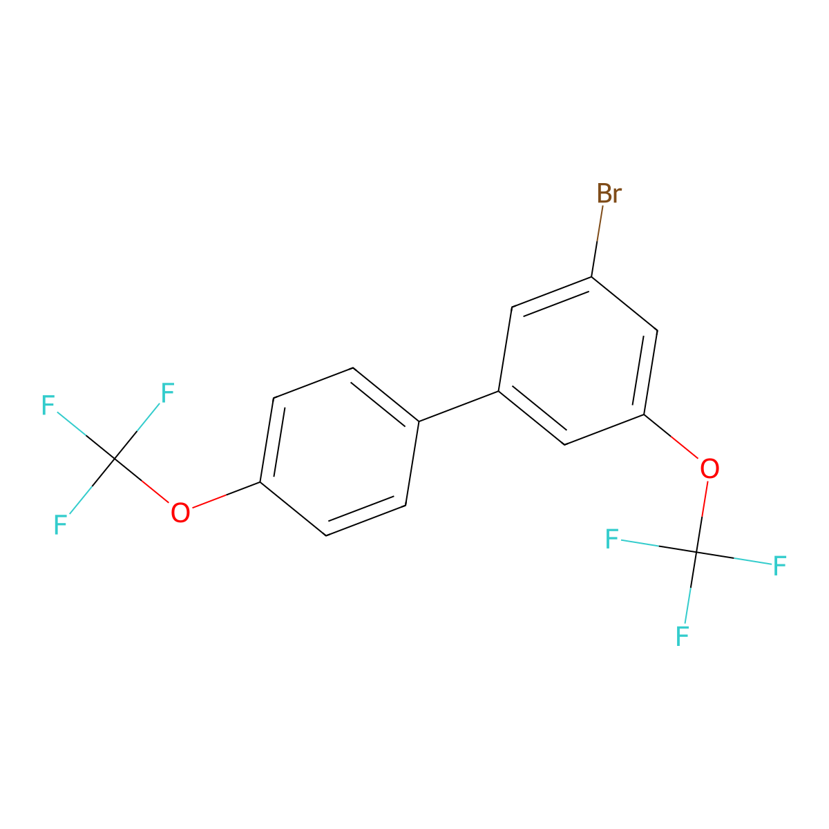 3-Bromo-4',5-bis(trifluoromethoxy)-1,1'-biphenyl molecular structure, CAS 2901066-94-0