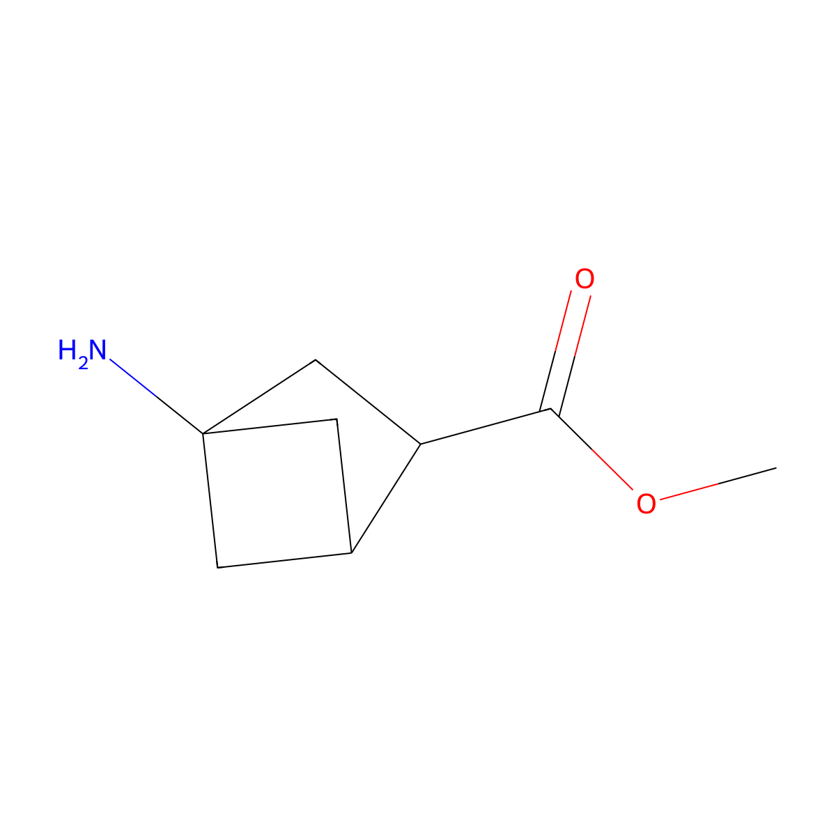 Methyl 4-aminobicyclo[2.1.1]hexane-2-carboxylate molecular structure, CAS 2901066-99-5