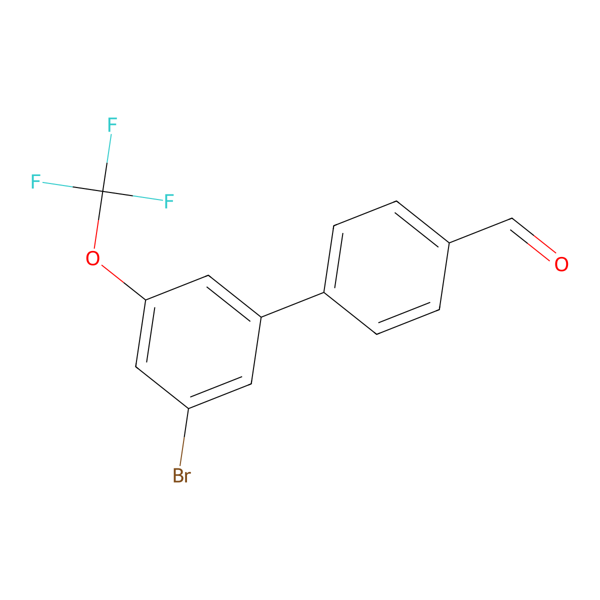 3'-Bromo-5'-(trifluoromethoxy)-[1,1'-biphenyl]-4-carbaldehyde molecular structure, CAS 2901067-03-4